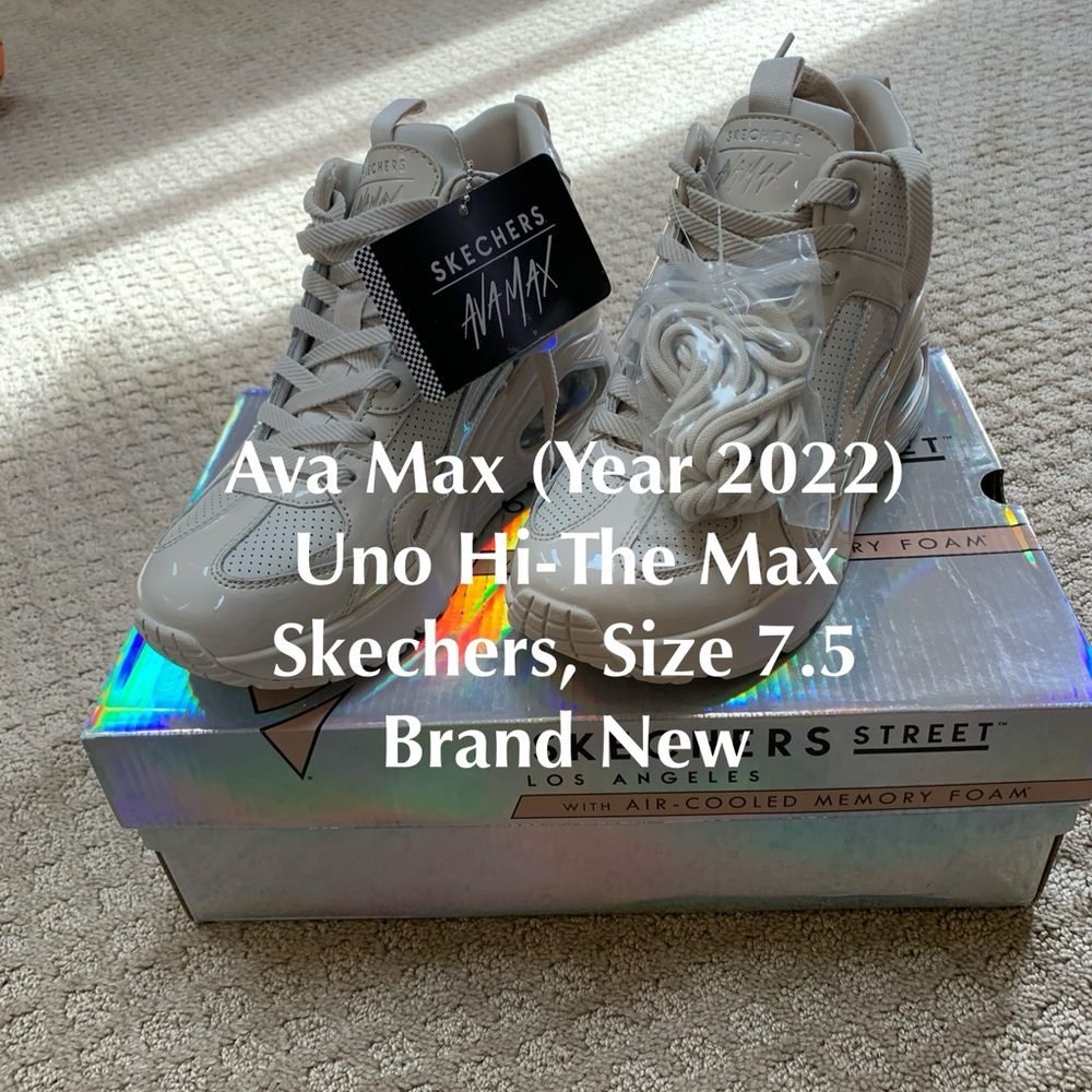 🖤Ava Max Limited Edition Uno Hi Skechers, 7.5